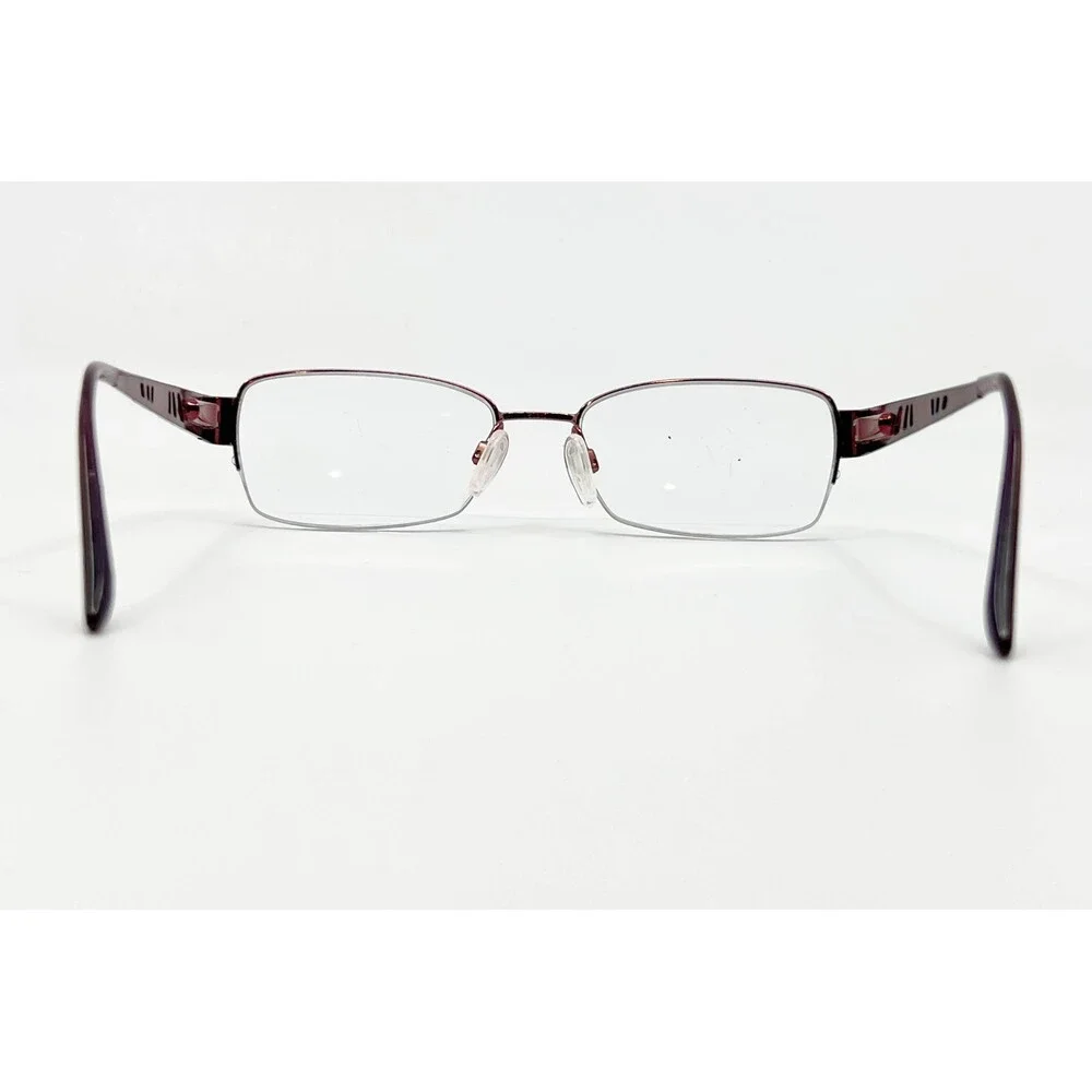 Elle Eyeglasses Womens Burgundy Rectangular Semi-Rimless EL18796 53-17-135